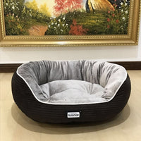 HKM-077651 Navy Blue and Brown Iron Wire Pet Nest for Cats and Dogs - Plush Insole Options Available