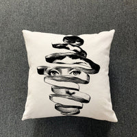 HKM-077651 Nordic Thick Cotton and Linen Pillowcase for Living Room - Colorful Designs, 45X45 cm