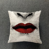 HKM-077651 Nordic Thick Cotton and Linen Pillowcase for Living Room - Colorful Designs, 45X45 cm