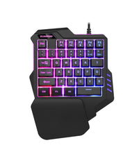 HKM-077715 Compact USB Gaming Keyboard with 35 Keys for Mobile Gaming