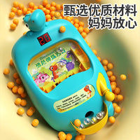 HKM-077843 Dinosaur Pinball Game Machine - Kids Pull Rod Glass Bead Educational Toy for Ages 2 and Up