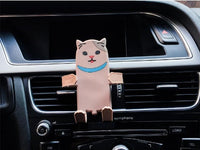 HKM-077907 Cute Cat Car Air Vent Phone Holder - Adjustable, Fits All Phones and Vents, Rubber Material, Multiple Colors Available