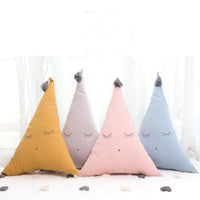 HKM-077907 Cute Triangle Cushion Pillow in Unisex Design - Soft PP Cotton Filling, 45 × 43 cm
