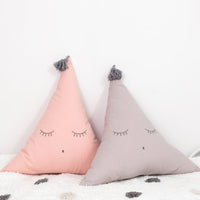 HKM-077907 Cute Triangle Cushion Pillow in Unisex Design - Soft PP Cotton Filling, 45 × 43 cm