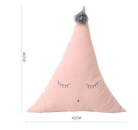 HKM-077907 Cute Triangle Cushion Pillow in Unisex Design - Soft PP Cotton Filling, 45 × 43 cm