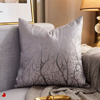 HKM-077971 Luxury Modern Lightweight Silk Satin Sofa Cushion Cover – Geometric Patterns and Metallic Colors