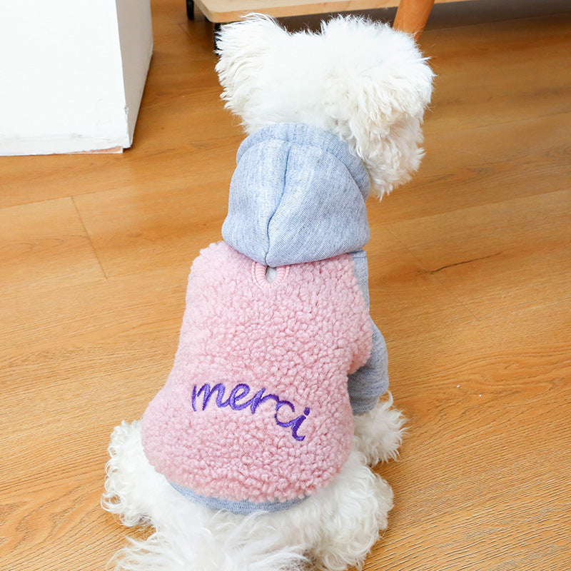HKM-078099 Cozy Polyester Hoodie for Pets - Two-Legged Apparel, Universal Fit
