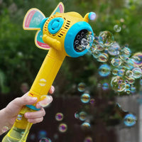 HKM-078099 Fully Automatic Handheld Bubble Wands with Light - Fun Bubble Maker for Kids