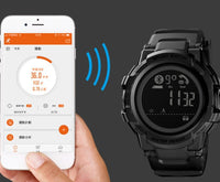 HKM-078355 Men's Waterproof Bluetooth Smart Sports Watch with Step Counter and Multi-Function Features