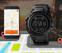 HKM-078355 Men's Waterproof Bluetooth Smart Sports Watch with Step Counter and Multi-Function Features