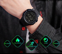 HKM-078355 Men's Waterproof Bluetooth Smart Sports Watch with Step Counter and Multi-Function Features