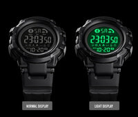 HKM-078355 Men's Waterproof Bluetooth Smart Sports Watch with Step Counter and Multi-Function Features