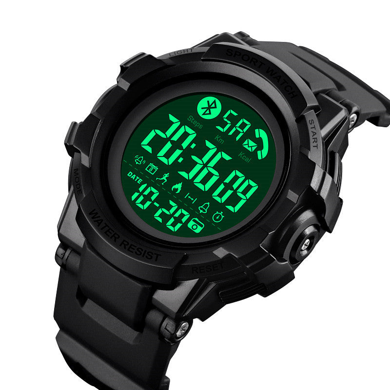 HKM-078355 Men's Waterproof Bluetooth Smart Sports Watch with Step Counter and Multi-Function Features