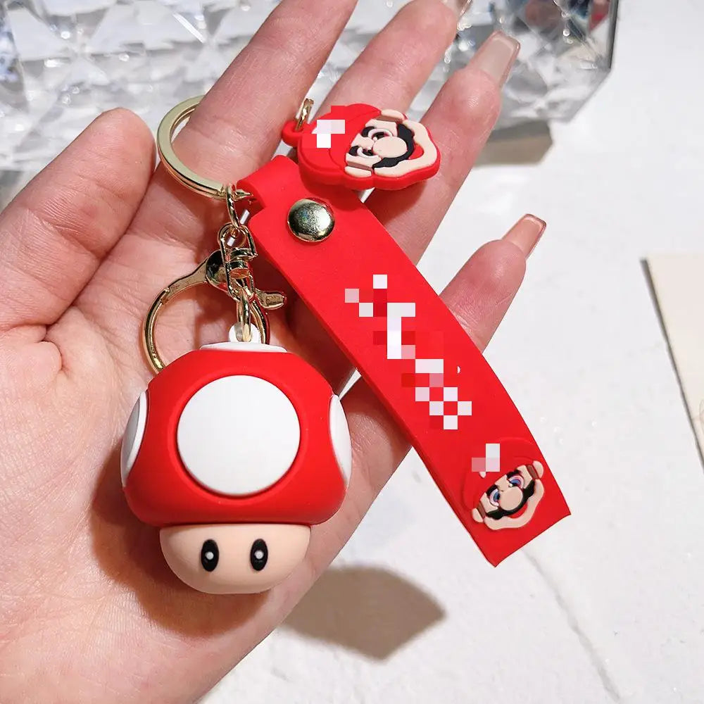 HKM-078675 3D Cartoon Doll Pendant Keychain for Car and Backpack Decorations