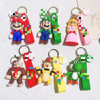 HKM-078675 3D Cartoon Doll Pendant Keychain for Car and Backpack Decorations