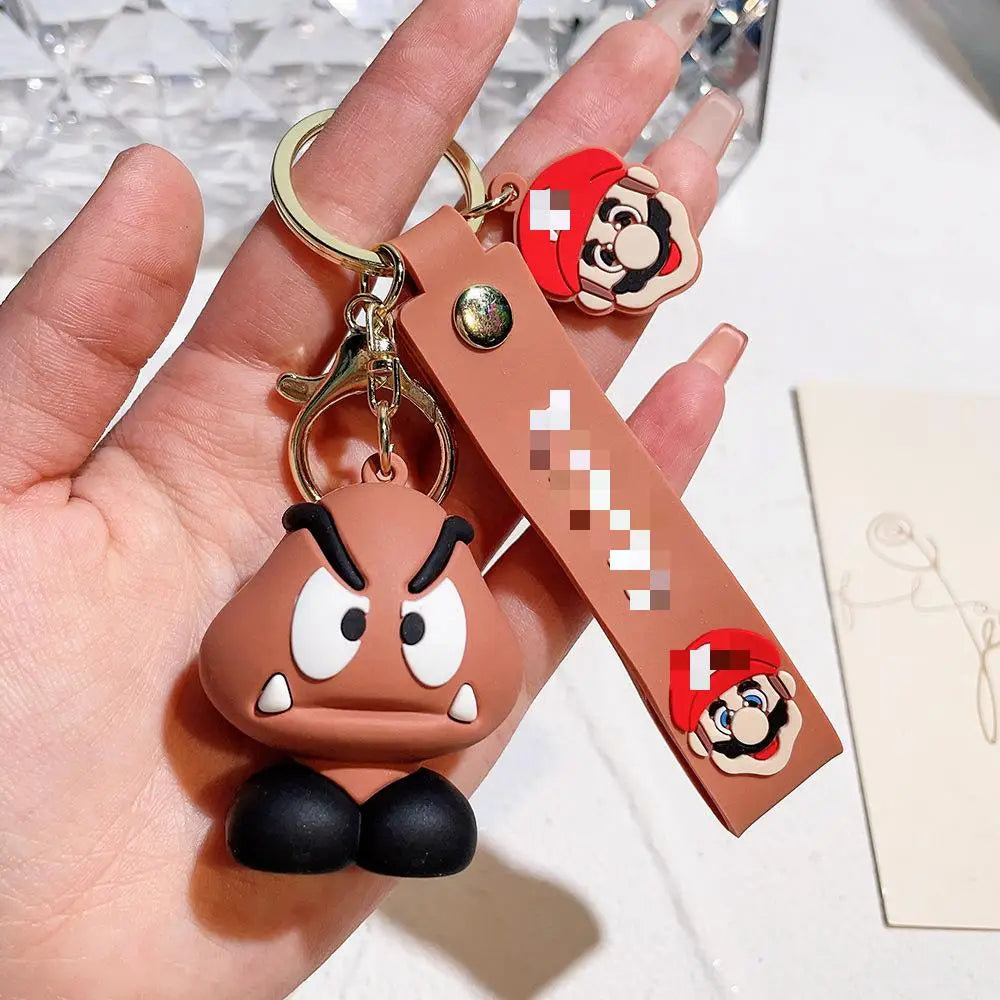HKM-078675 3D Cartoon Doll Pendant Keychain for Car and Backpack Decorations