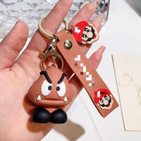 HKM-078675 3D Cartoon Doll Pendant Keychain for Car and Backpack Decorations