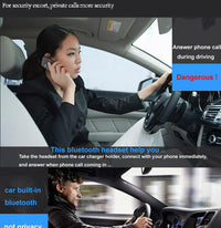 HKM-078739 Wireless Bluetooth Headset with Dual USB Charging Compartment for Car Use