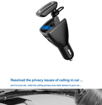 HKM-078739 Wireless Bluetooth Headset with Dual USB Charging Compartment for Car Use