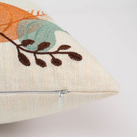HKM-078803 Autumn Maple Leaf Pumpkin Embroidered Cushion Pillowcase for Living Room