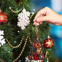 HKM-079123 Guitar-Shaped Acrylic Christmas Tree Decoration Pendant