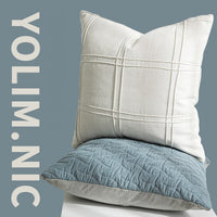 HKM-079123 Modern Geometric Throw Pillow - Square Cushion Cover with Imitation Silk Cotton Filling