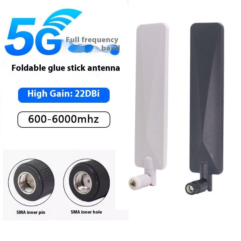 HKM-079187 High-Gain Omnidirectional 4G/5G Flat Antenna with SMA Connector - White and Black Variants Available