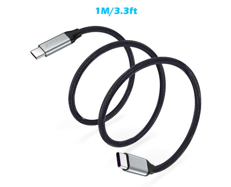 HKM-079379 TYPE-C Fast PD Braided Data Cable - 1 Meter Length, Single Head, Compatible with USB3.1 Devices