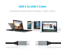 HKM-079379 TYPE-C Fast PD Braided Data Cable - 1 Meter Length, Single Head, Compatible with USB3.1 Devices