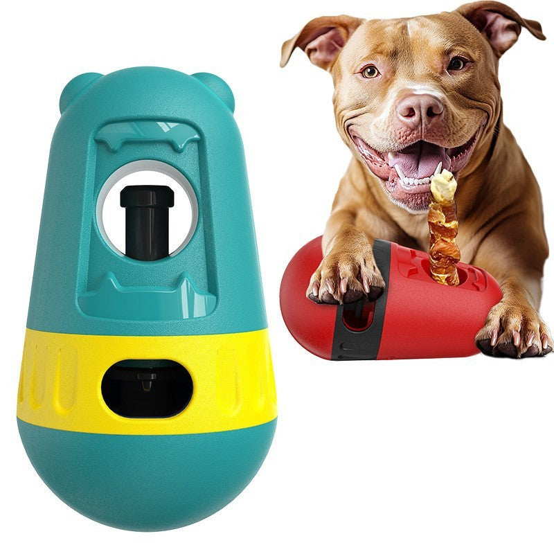 HKM-079443 New Slow Food Dropping Ball Snack Stick Holder Dog Toy
