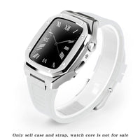 HKM-079507 Stylish Stainless Steel Metal Watch Case with Rubber Strap - Compatible Smart Watch Accessories