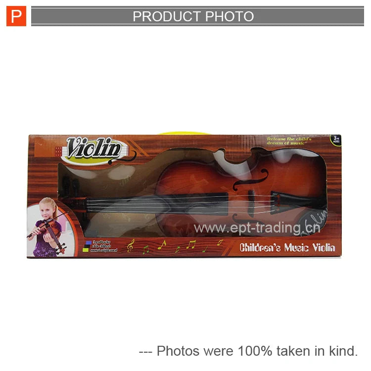HKM-079635 Electronic Plastic Violin Toy for Kids – Educational Musical Instrument, Battery Operated, Ages 2-7