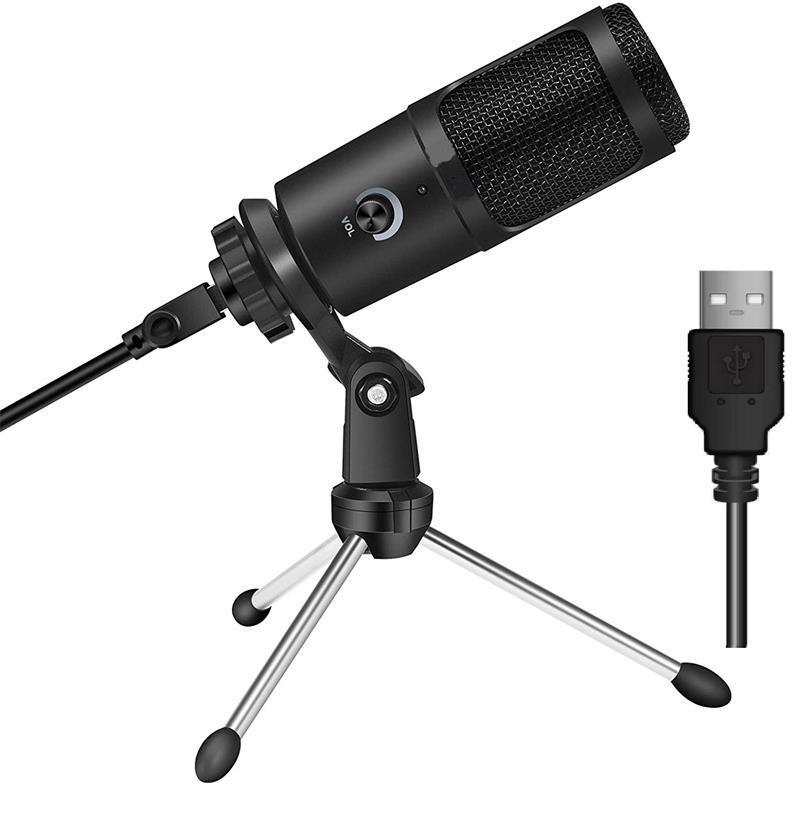 KTX-079699 Desktop Tripod Set with Live Recording Microphone Compatible with iPhone Models