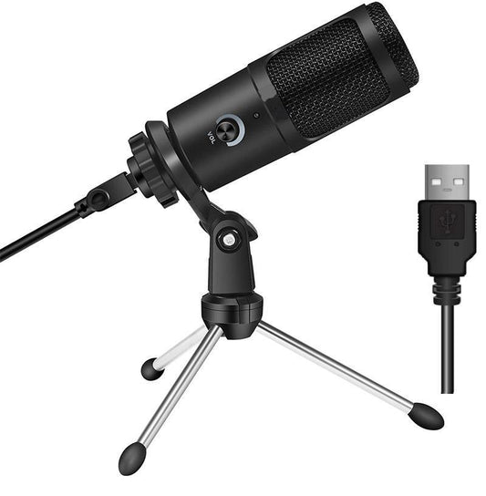 KTX-079699 Desktop Tripod Set with Live Recording Microphone Compatible with iPhone Models