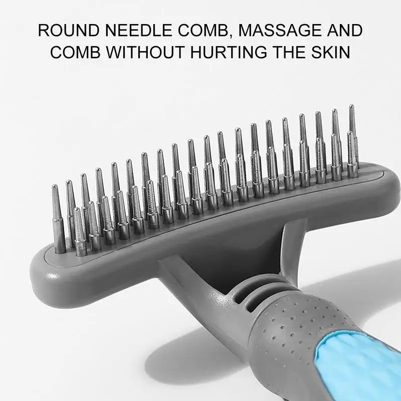 HKM-079699 Effective Pet Grooming Comb for Dogs and Cats, Rustproof Shedding Brush with Ergonomic Handle, Easy to Clean and Comfortable Use