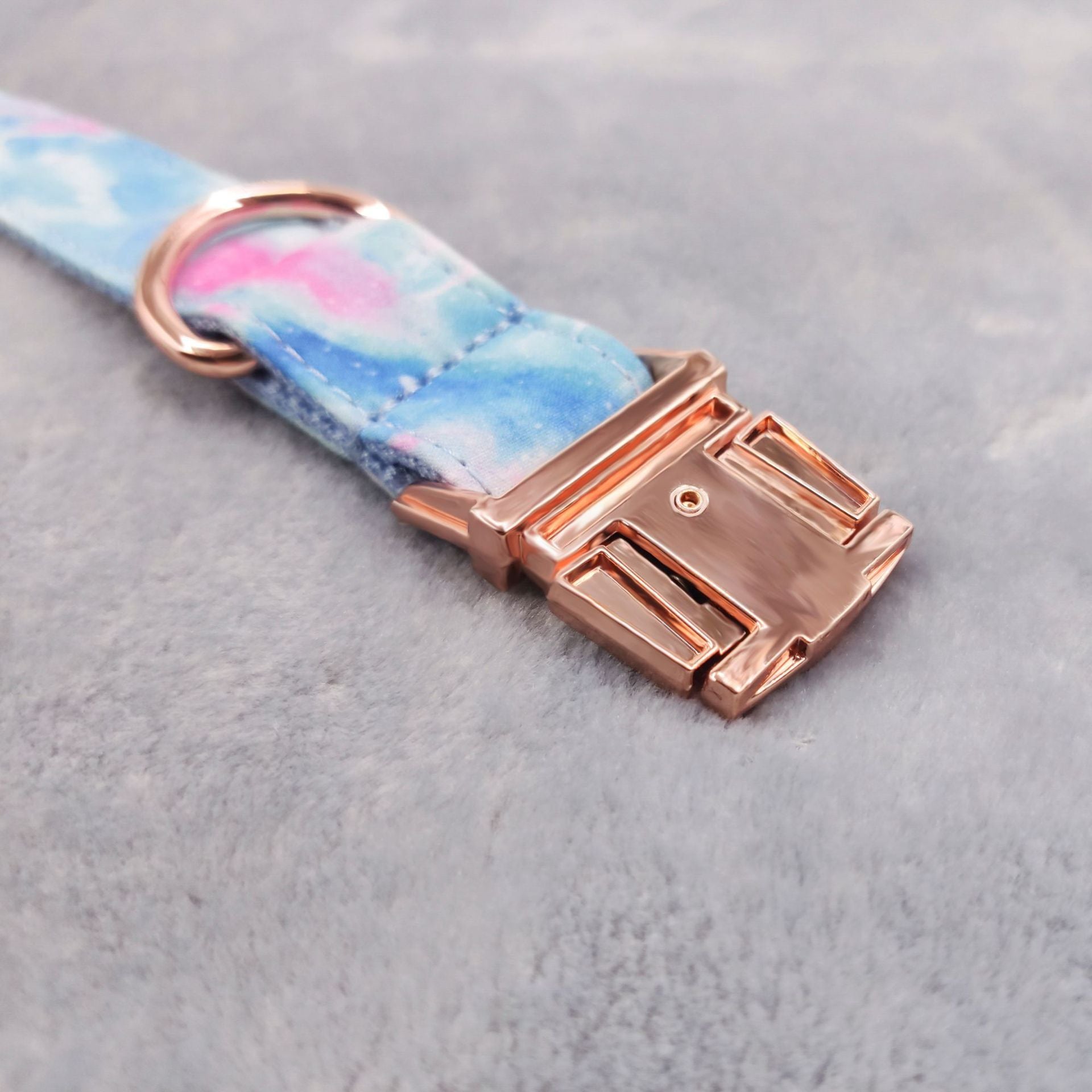HKM-079699 Pet Collar Amazon Hot Dog Collar Fashion Rose Gold Zinc Alloy Buckle Can Be Engraved Dog Collar