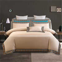 HKM-079763 Digital Style Long-Staple Cotton 4-Piece Quilt Cover Set for 1.5m, 1.8m, and 2.0m Beds