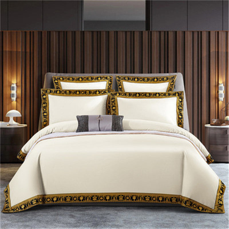 KTX-079763 Digital Style Long-Staple Cotton 4-Piece Quilt Cover Set for 1.5m, 1.8m, and 2.0m Beds