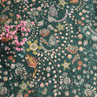 HKM-079827 Long Staple Cotton Digital Printed Fabric for Girls' Dresses - Floral & Plant Patterns, 1M x 1.45M