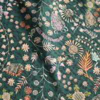 HKM-079827 Long Staple Cotton Digital Printed Fabric for Girls' Dresses - Floral & Plant Patterns, 1M x 1.45M
