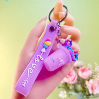 HKM-079827 Mini 3D PVC Ice Cream Cup Keychain Pendant for Bags and Backpacks