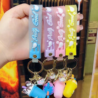 HKM-079827 Mini 3D PVC Ice Cream Cup Keychain Pendant for Bags and Backpacks