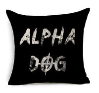 HKM-079827 Nordic Style Black and White Letter Pillowcase - Soft Short Plush Cushion Cover 45x45cm
