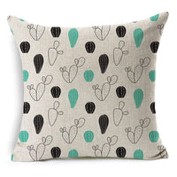 HKM-079827 Nordic Style Black and White Letter Pillowcase - Soft Short Plush Cushion Cover 45x45cm