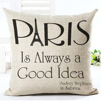 HKM-079827 Nordic Style Black and White Letter Pillowcase - Soft Short Plush Cushion Cover 45x45cm