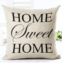 HKM-079827 Nordic Style Black and White Letter Pillowcase - Soft Short Plush Cushion Cover 45x45cm