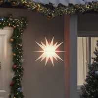 HKM-079955 Foldable LED Christmas Star Light - Waterproof & Timer Function, Warm White Glow, 43 cm