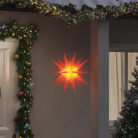 HKM-079955 Foldable LED Christmas Star Light - Waterproof & Timer Function, Warm White Glow, 43 cm