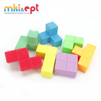 HKM-079955 Kids 3x3 Plastic Puzzle Cube Educational Toy, 5x5 cm, Cartoon Style, for Ages 2-4