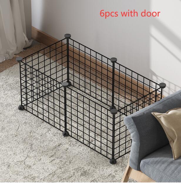 HKM-080147 DIY Assembling Indoor Pet Wire Fence for Cats and Small Dogs - Multiple Size Options Available